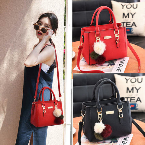 Luxury sac femme 2020 handbag bags women hairball shoulder bag ladies hand bags vintage leather messenger bag female hand bags