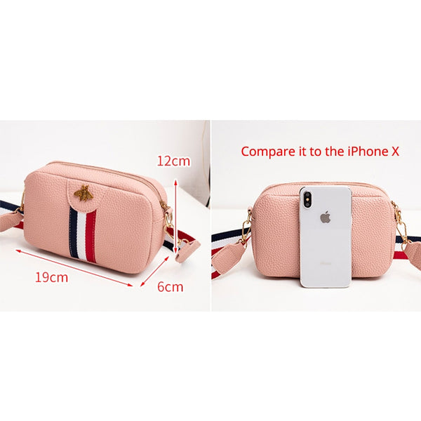Mini Portable Single-shoulder Bag Female Casual Rectangle Shape PU Leather Phone Coin Bag new trend Handbag Crossbody Bag