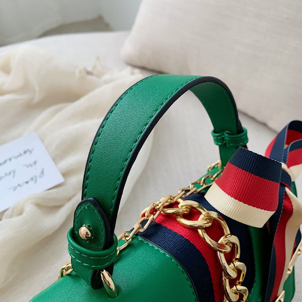 Ribbons PU Leather Women Handbags Chains Purses And Handbags Female Small Shoulder Bag Shopping Outdoor Crossbody Bags For Women